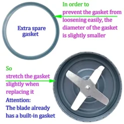 [UPGRADE] Replacement 32oz NutriBullet Blender Cups & Blade Part Compatible With 600w/900w Blender (7 Pieces) -Kitchen Island Sale 51iw3U8XmFL