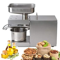 110V 600W Auto Oil Press Machine, Commercial Olive Extractor Expeller Stainless Steel Hot/Cold Oil Extractor For Peanut Nuts Walnut Seed Olive