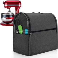 Luxja Dust Cover For 6-8 Quart KitchenAid Mixers (with Clear Side Zipper Pockets), Dust Cover With Top Handle For 6-8 Quart Stand Mixers And Extra Accessories, Gray Dots -Kitchen Island Sale 51jBwcA8shL. AC