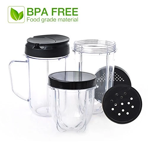 Replacement Parts Cups For Magic Bullet, 18PCS/Set Replacement Accessories Include Blender Cups & Cross Blade & Lids & Gear & Gaskets & Shock Pads Compatible With 250W Magic Bullet MB1001 Blender 2 Replacement Parts Cups For Magic Bullet, 18PCS/Set Replacement Accessories Include Blender Cups & Cross Blade & Lids & Gear & Gaskets & Shock Pads Compatible With 250W Magic Bullet MB1001 Blender - Image 2