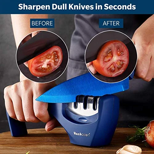 Kitchen Knife Sharpener Professional 3 Stages, Kitchen Knife Sharpener Manual Sharpening, Knife Sharpener For Kitchen Knives With Stainless Steel Ceramic Diamond Blade 4 Kitchen Knife Sharpener Professional 3 Stages, Kitchen Knife Sharpener Manual Sharpening, Knife Sharpener For Kitchen Knives With Stainless Steel Ceramic Diamond Blade - Image 4