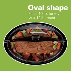 Extra Large 10-Quart Slow Cooker - Stay Or Go Portable With Lid Lock, Black