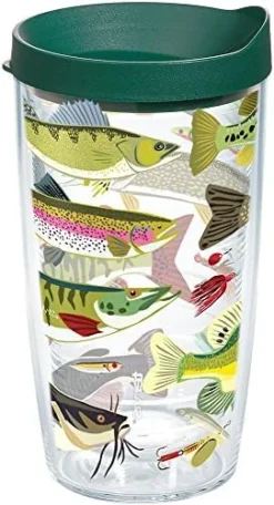 Tervis Freshwater Fish And Lures Tumbler With Wrap And Hunter Green Lid 16oz, Clear -Kitchen Island Sale 51jqqbRbBSL. AC