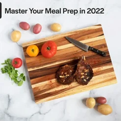 Utting Boards - Large, Lightweight, 17 X 12 Inch Acacia Wood Chopping Board For Plating, Appetizers, Charcuterie And Kitchen Prep - Portable Cooking Accessories -Kitchen Island Sale 51k1iaWAy3L