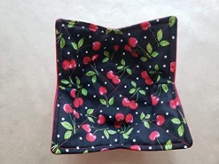 Cherries Polka Dot Microwave Bowl Cozy Vintage Inspired Reversible Microwave Potholder Retro Bowl Buddy Black Red Kitchen Linens 50s Diner Handmade Housewarming Hostess Teacher Gifts Under 10 -Kitchen Island Sale 51k4wQRTaTL