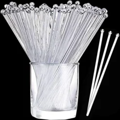 Aboat 120 Pieces 7.3 Inch Plastic Round Top Swizzle Sticks, Crystal 15 Aboat 120 Pieces 7.3 Inch Plastic Round Top Swizzle Sticks, Crystal -Kitchen Island Sale 51k5VwGeG L. AC