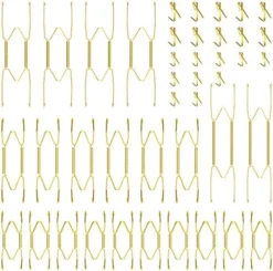 20 Pieces 20 Pieces Plate Hangers 4/5, 6, 8, 10 Inches Invisible Wall Plate Hangers Stainless Decorative Wire Plate Hangers With 20 Pieces Hangers Hook With Nails For Antique Plates And Art (Gold) -Kitchen Island Sale 51kHfqH Z8S. AC