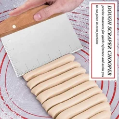 Bench Scraper Set Of 2, HaSteeL Metal Dough Scraper Cutter Pastry Chopper With Wooden Handle, Heavy Duty Stainless Steel Griddle Scraper With Measuring Marks For Cooking Baking Grilling 11 Bench Scraper Set Of 2, HaSteeL Metal Dough Scraper Cutter Pastry Chopper With Wooden Handle, Heavy Duty Stainless Steel Griddle Scraper With Measuring Marks For Cooking Baking Grilling -Kitchen Island Sale 51kY06xKvYL