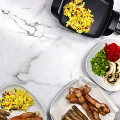 , Black, 8 Inch, ES-08, Electric Skillet, 800 Watts -Kitchen Island Sale 51ka3viiF4L