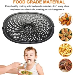 Air Fryer Grill Pan For Power XL Gowise 7QT Air Fryers,Nonstick Coating Crisper Plate,Air Fryer Replacement Parts,Air Fryer Rack,Air Fryer Accessories,Enamel Coating,Non-stick,Dishwasher Safe 16 Air Fryer Grill Pan For Power XL Gowise 7QT Air Fryers,Nonstick Coating Crisper Plate,Air Fryer Replacement Parts,Air Fryer Rack,Air Fryer Accessories,Enamel Coating,Non-stick,Dishwasher Safe -Kitchen Island Sale 51kvkkoTUAL