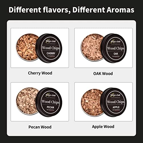 Cocktail Smoker Kit With Torch With 4 Flavors Wood Chips, Old Fashioned Smoker Kit For Infused Cocktail, Cheese, Salad And Meats, Gifts For Men, Dad And Boyfriend (No Butane) 4 Cocktail Smoker Kit With Torch With 4 Flavors Wood Chips, Old Fashioned Smoker Kit For Infused Cocktail, Cheese, Salad And Meats, Gifts For Men, Dad And Boyfriend (No Butane) - Image 4