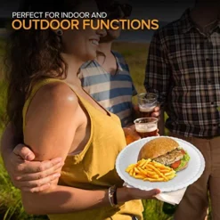 9” Paper Plate Holder In White (12 Count) - Paper Plate Holders Plastic Heavy Duty - Plastic Paper Plate Holder - Woven Paper Plate Holder - Paper Plate Holders Reusable -Kitchen Island Sale 51l6p5Y4BpL