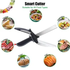 Vegetable Cutter Food Scissors, Salad Chopper Smart Cutter With Built-in Cutting Board, Kitchen Scissors With Vegetable Fruit Peeler For Home Picnic 11 Vegetable Cutter Food Scissors, Salad Chopper Smart Cutter With Built-in Cutting Board, Kitchen Scissors With Vegetable Fruit Peeler For Home Picnic -Kitchen Island Sale 51l7i5CNmSL