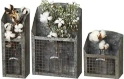 By Kathy Farmhouse Galvanized Wire Bins, Set Of 3, Vertical -Kitchen Island Sale 51l8OYDYFzL. AC