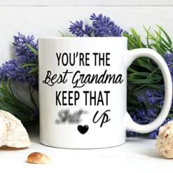 You're The Best Grandma Keep That Coffee Mug Funny Coffee Mug For Grandma Birthday Mother's Day Gift For Grandma From Granddaughter Grandson Grandchildren Grandkids 11 Ounce White -Kitchen Island Sale 51lDRD2ixSL