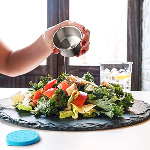 Dressing Containers To Go For Condiments, Salad Dressing, Dips, Snacks, Stainless Steel Dipping Sauce Cups, Fits In Bento Box For Lunch, Mini Food Storage Containers With Lid (Multicolor) 3 Dressing Containers To Go For Condiments, Salad Dressing, Dips, Snacks, Stainless Steel Dipping Sauce Cups, Fits In Bento Box For Lunch, Mini Food Storage Containers With Lid (Multicolor) - Image 3