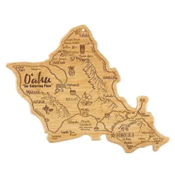 Destination Oahu Serving And Cutting Board, Includes Hang Tie For Wall Display