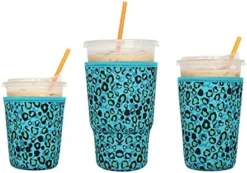 3 Pack Reusable Iced Coffee Sleeves - Xumbtvs Insulator Sleeve For Cold Beverages, Neoprene Cup Holder For Starbucks Coffee, Dunkin Coffee, More (Leopard Print) -Kitchen Island Sale 51m4 lMlE3L. AC