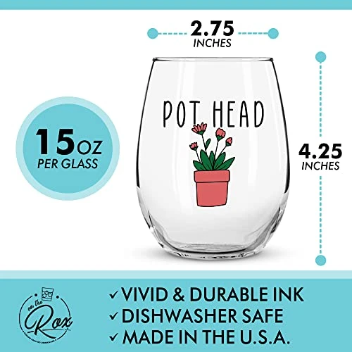 Succulent Plant Cactus Gifts For Women- Set Of 2 Funny Wine Glasses 15oz - Plant Lover Gift Mug - What The Fucculent- Pot Head Crazy - Plant Lady Wine Glass Tumbler - Custom Stemless Wine Glasses 2 Succulent Plant Cactus Gifts For Women- Set Of 2 Funny Wine Glasses 15oz - Plant Lover Gift Mug - What The Fucculent- Pot Head Crazy - Plant Lady Wine Glass Tumbler - Custom Stemless Wine Glasses - Image 2