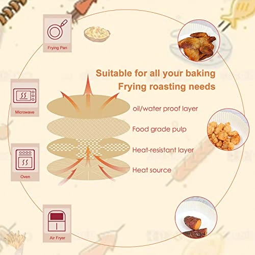 Ir Fryer Magnetic Cheat Sheet Set With Parchment Paper 100PCS,Air Fryer Cook Times,Magnet Sheet Quick Reference Guide, Air Fryer Accessories For Cooking And Frying 5 Ir Fryer Magnetic Cheat Sheet Set With Parchment Paper 100PCS,Air Fryer Cook Times,Magnet Sheet Quick Reference Guide, Air Fryer Accessories For Cooking And Frying - Image 5