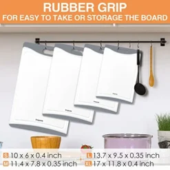 Xtra Large Cutting Boards, Plastic Cutting Boards For Kitchen (Set Of 4) Cutting Board Set Dishwasher Chopping Board With Juice Grooves Easy-Grip Handles, Grey, Empune 9 Xtra Large Cutting Boards, Plastic Cutting Boards For Kitchen (Set Of 4) Cutting Board Set Dishwasher Chopping Board With Juice Grooves Easy-Grip Handles, Grey, Empune -Kitchen Island Sale 51m6SLCXWYL