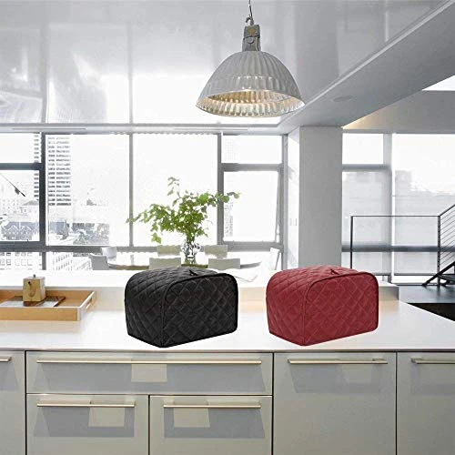4 Slice Toaster Cover, Kitchen Small Appliance Cover Fingerprint And Greasy Protection, Machine Washable Polyester Toaster Dustproof Cover (Red) 6 4 Slice Toaster Cover, Kitchen Small Appliance Cover Fingerprint And Greasy Protection, Machine Washable Polyester Toaster Dustproof Cover (Red) - Image 6