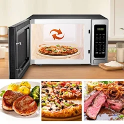 Black & Decker EM036AB14 Digital Microwave Oven With Turntable Push-Button Door, Child Safety Lock, Stainless Steel, 1.4 Cu.ft & EM720CB7 Digital Microwave Oven With Turntable Push-Button Door,0.7 Cu.ft -Kitchen Island Sale 51mQUmf9IdL