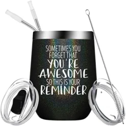 Wine Tumbler With Sayings Gifts For Women,Funny Inspirational Birthday Gift For Mom,Sister,Girl Friend,Female,Coworker-Sometimes You Forget,Thank You Gift Insulated Cup(12oz,Gradient Purple) -Kitchen Island Sale 51mTG6W1nzL. AC