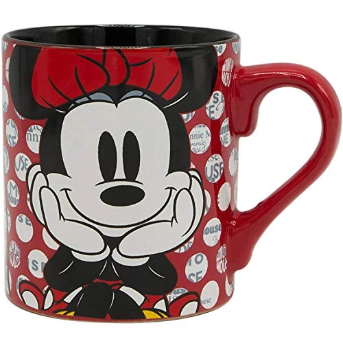 Disney Minnie Mouse Rock The Dots Ceramic Mug, 14 Ounces 1 Disney Minnie Mouse Rock The Dots Ceramic Mug, 14 Ounces