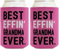 Grandma Grandpa Gifts Best Effin' Grandma And Grandpa Ever Funny Grandma Grandpa Announcement Grandma Grandpa Gift Set 2 Pack Can Coolie Drink Coolers Coolies Blue & Pink -Kitchen Island Sale 51n7Gj4xx4L. AC