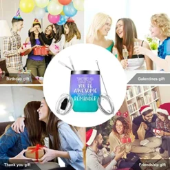 Wine Tumbler With Sayings Gifts For Women,Funny Inspirational Birthday Gift For Mom,Sister,Girl Friend,Female,Coworker-Sometimes You Forget,Thank You Gift Insulated Cup(12oz,Gradient Purple) -Kitchen Island Sale 51n7OBeESOL