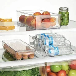 Plastic Refrigerator And Freezer Storage Organizer Bin Water Bottle And Drink Holder For Kitchen, Basement, Garage Fridge, BPA-Free, Clear -Kitchen Island Sale 51nFEtE7IOL