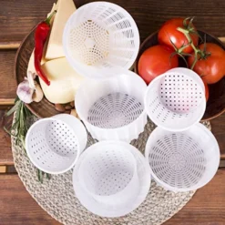 7 Items Cheese Making Kit | Variouse Cheese Molds 0.25-0.6 Kg For Soft Cheeses (7). Cheesemaking From Cow And Goat Milk. Cheese Making Supplies