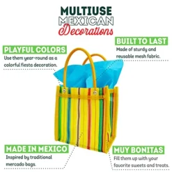 10 Mini Mercado Favor Bags - Mexican Mesh Market Tote Bag Pack - Fiesta Goodie Treat Bag - Mexican Party Candy Gift Bag - Bolsas Bolsitas Mexicanas Para Dulces -Dulceros Morrales Morralitos Mexicanos -Kitchen Island Sale 51nZc5DJV2L