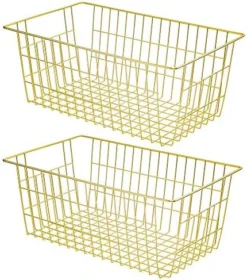 Freezer Baskets Wire Storage Baskets Closet Baskets Bin Farmhouse Organizer Storage Bins Organization Storage For Home, Office, Bathroom, Pantry -Set Of 2, 15.7" -Kitchen Island Sale 51oFxyPgFlL. AC