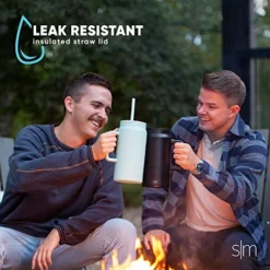 50 Oz Mug Tumbler With Handle And Straw Lid | Reusable Insulated Stainless Steel Large Travel Jug Water Bottle | Valentines Gifts For Him & Her | Trek Collection | 50oz | Graphite -Kitchen Island Sale 51ocWmTSeAL