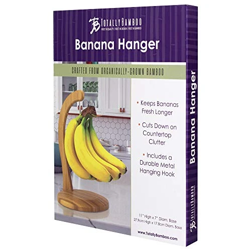 Totally Bamboo Banana Holder, Banana Hanger Stand With Stainless Steel Hook 3 Totally Bamboo Banana Holder, Banana Hanger Stand With Stainless Steel Hook - Image 3