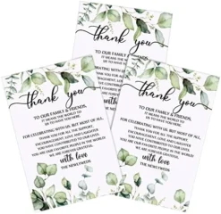 Wedding Thank You Cards Thank You Place Setting Wedding Greenery Cards Eucalyptus Thank You Place Cards 4 X 6 Inches For Wedding Reception Rehearsal Dinner Party Bridal Shower(50 Pieces) -Kitchen Island Sale 51p6l5GzN3L. AC 1
