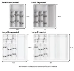 OXO Good Grips Expandable Utensil Organizer, 9.75 Inches, White -Kitchen Island Sale 51px1K43PAL