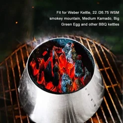 BBQ Whirlpool For Weber Kettle 22/26.75 WSM Smokey Mountain, XL Kamado,XL Big Green Egg, Stainless Steel Barbecue Charcoal Grill Accessories,Medium Size -Kitchen Island Sale 51qW2QbmF8L
