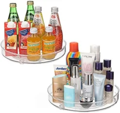 2-Pack Lazy Susan Cabinet Organizer, Plastic Rotating Round Lazy Susan Turntable For Pantry, Countertop, Table, Fridge, 10.5 Inch -Kitchen Island Sale 51qtio67gfL. AC