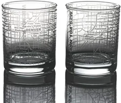 Whiskey Glasses - 10 Oz Tumbler Gift Set For Philadelphia Lovers, Etched With Philadelphia Map | Old Fashioned Rocks Glass - Set Of 2 -Kitchen Island Sale 51r1RQkbfaL. AC