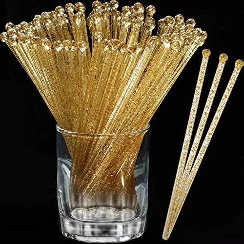 Aboat 120 Pieces 7.3 Inch Plastic Round Top Swizzle Sticks, Crystal 8 Aboat 120 Pieces 7.3 Inch Plastic Round Top Swizzle Sticks, Crystal - Image 8
