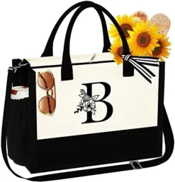 YOOLIFE Initial Canvas Beach Tote Bag With Zipper Pockets Adjustable Strap Tote Bag Mothers Day Birthday Gifts For Women Her 21 YOOLIFE Initial Canvas Beach Tote Bag With Zipper Pockets Adjustable Strap Tote Bag Mothers Day Birthday Gifts For Women Her -Kitchen Island Sale 51rI9eQQ4L. AC