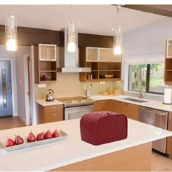 4 Slice Toaster Dust Cover Bread Maker Protective Cover Dust Proof Bag 2 Pack Red & Black (4 Slice Toaster Cover) -Kitchen Island Sale 51rIQJo2QhL