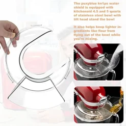 Puxyblue KN1PS Pouring Shield Latest Upgraded 4.5 And 5 Quart Stainless Steel Bowls Tilt Head Stand Mixer Bowls 1year Warranty -Kitchen Island Sale 51rWwITFaNL