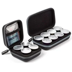 Protective Carrying Case For Nespresso & Compatible Capsules Portable Espresso Maker Coffee Pod Holder PU Material Hard Shell Portable Grey(2 Pack, 4 Pods,8 Pods)