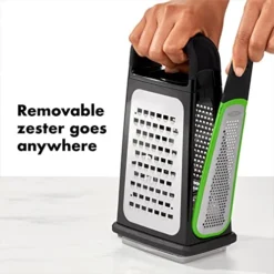 OXO Good Grips Etched Box Grater With Removable Zester, Steel -Kitchen Island Sale 51s2dJkHs4L