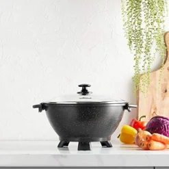 7.4Qt Electric Wok With Lid – Adjustable Temperature Control – Cool Touch Handles – Non-Stick, Easy Clean Frying Pan - 14 Inch -Kitchen Island Sale 51s4JSHMV3L