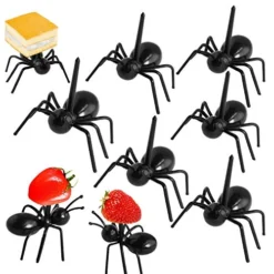 [24 Pack] Ant Food Picks Reusable Fruit Dessert Fork - Pinowu Ant Toothpicks Animal Appetizer Forks For Snack Cake Dessert With Gift Box
